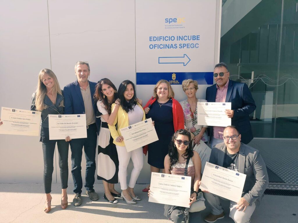 Primera Presentación de Hero4Help durante el programa de emprendimiento social en Gran Canaria, 2019. SPEGC. Las Palmas